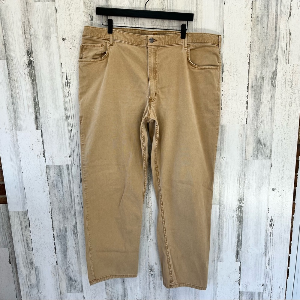 Carhartt Men’s Rugged Flex Relaxed Fit Canvas Straight Leg Jeans Size 42X32